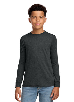 District® Youth Perfect Tri® Long Sleeve Tee DT132Y - Black Frost | District