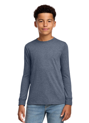 District® Youth Perfect Tri® Long Sleeve Tee DT132Y - Navy Frost | District
