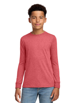 District® Youth Perfect Tri® Long Sleeve Tee DT132Y - Red Frost | District
