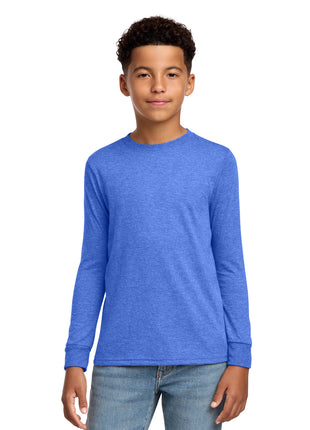 District® Youth Perfect Tri® Long Sleeve Tee DT132Y - Royal Frost | District