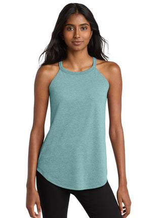 District  ® Women's Perfect Tri ® Rocker Tank. DT137L - Heathered Eucalyptus Blue | District