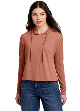 District® Women's Perfect Tri® Midi Long Sleeve Hoodie DT1390L - Desert Rose Heather | District