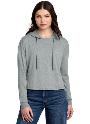 District® Women's Perfect Tri® Midi Long Sleeve Hoodie DT1390L - Grey Frost | District