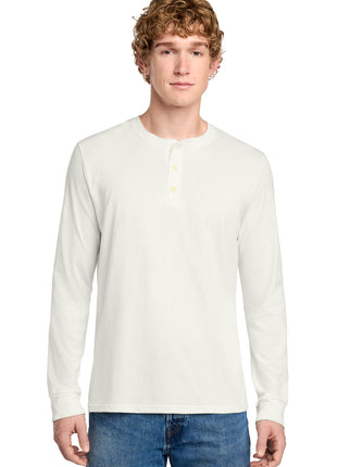District® Perfect Tri® Long Sleeve Henley DT145 - Natural | District