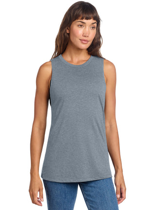 District® Women's Perfect Tri® Muscle Tank DT153 - Flint Blue Heather | District