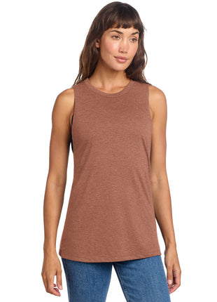 District® Women's Perfect Tri® Muscle Tank DT153 - Heathered Russet | District