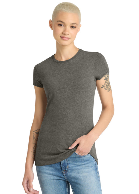 District ® Women's Fitted Perfect Tri ® Tee. DT155 - Grey Frost | District