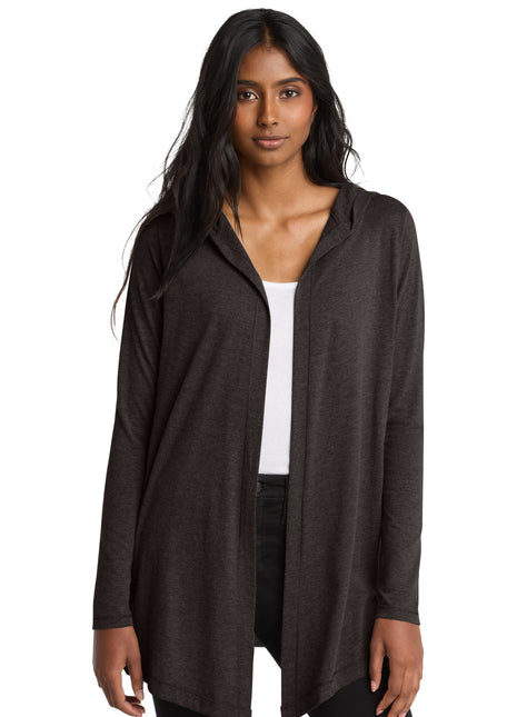 District ® Women's Perfect Tri ® Hooded Cardigan. DT156 - Black Frost | District