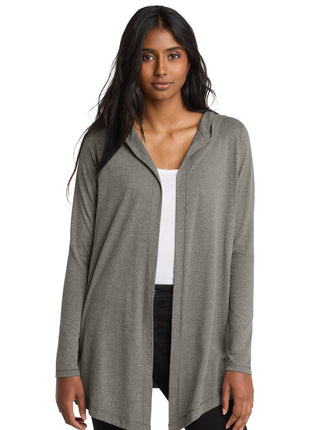 District ® Women's Perfect Tri ® Hooded Cardigan. DT156 - Grey Frost | District