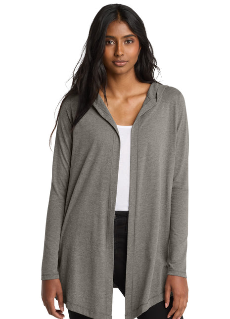 District ® Women's Perfect Tri ® Hooded Cardigan. DT156 - Grey Frost | District