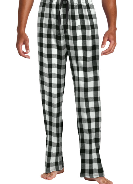 District® Flannel Plaid Pant. DT1800 - Black/ White Buffalo Check | District