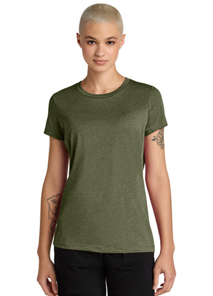 District® Women's Perfect Weight® CVC Tee DT188 - Military Green Heather | District