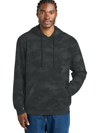 District Wash™ Camo Fleece Hoodie DT2200C - Black | District