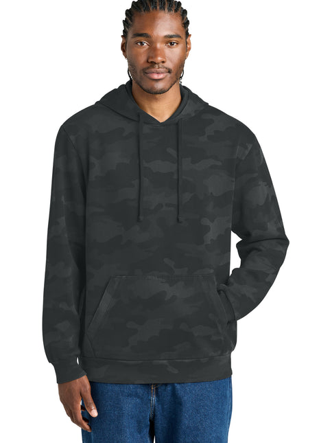 District Wash™ Camo Fleece Hoodie DT2200C - Black | District