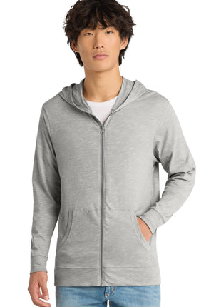 District ® Medal Full-Zip Hoodie. DT565 - Light Grey | District