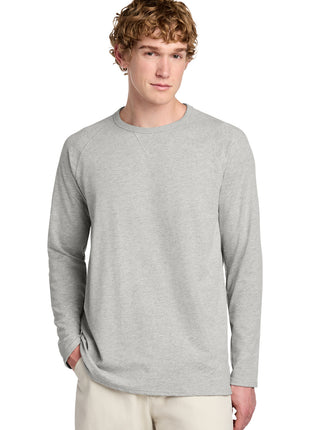 District® Featherweight French Terry™ Long Sleeve Crewneck DT572 - Light Heather Grey | District