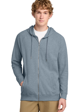 District® Featherweight French Terry™ Full-Zip Hoodie DT573 - Flint Blue Heather | District