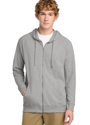 District® Featherweight French Terry™ Full-Zip Hoodie DT573 - Light Heather Grey | District