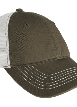 District® Mesh Back Cap. DT607 - Army/ White | District