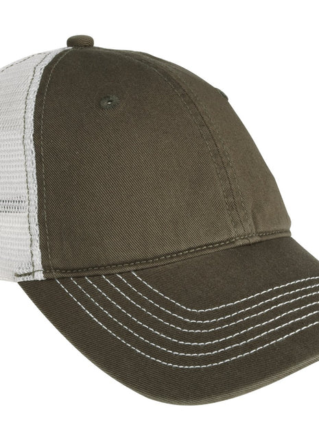 District® Mesh Back Cap. DT607 - Army/ White | District