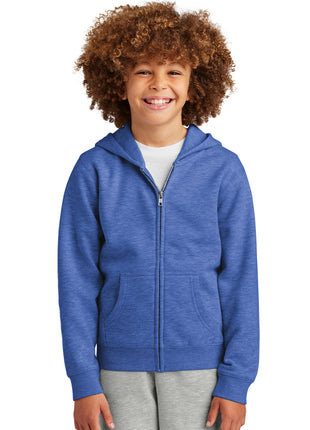 District® Youth V.I.T.™ Fleece Full-Zip Hoodie DT6102Y - Royal Frost | District