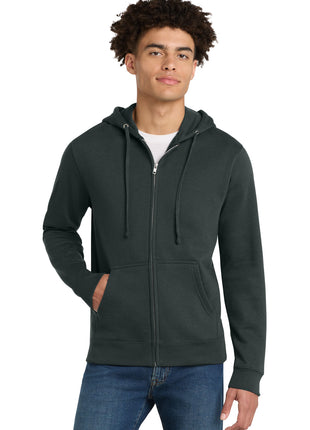 District® V.I.T.™Fleece Full-Zip Hoodie DT6102 - Charcoal | District
