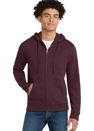 District® V.I.T.™Fleece Full-Zip Hoodie DT6102 - Plum | District
