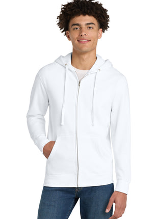 District® V.I.T.™Fleece Full-Zip Hoodie DT6102 - White | District