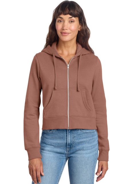 District® Women's V.I.T.™ Fleece Full-Zip Hoodie DT6103 - Desert Rose | District