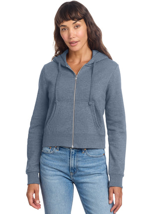 District® Women's V.I.T.™ Fleece Full-Zip Hoodie DT6103 - Flint Blue Heather | District