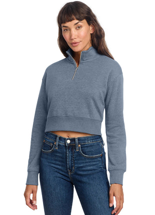 District® Women's V.I.T.™ Fleece 1/2-Zip DT6111 - Flint Blue Heather | District