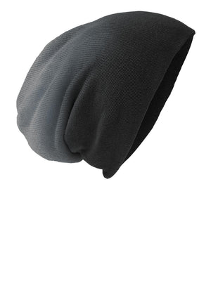 District® Slouch Beanie DT618 - Black Dip Dye | District