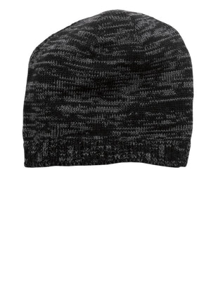 District® Spaced-Dyed Beanie DT620 - Black/ Charcoal | District