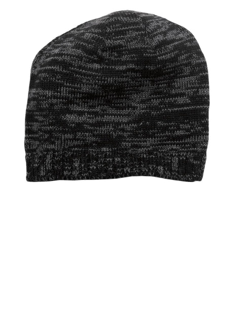 District® Spaced-Dyed Beanie DT620 - Black/ Charcoal | District