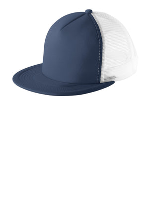 District® Flat Bill Snapback Trucker Cap. DT624 - New Navy | District