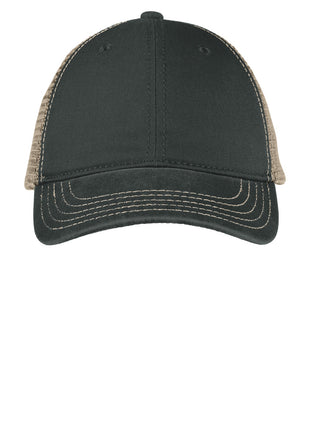 District® Super Soft Mesh Back Cap. DT630 - Black/ Khaki | District