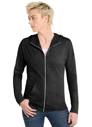 District ® Women's Medal Full-Zip Hoodie. DT665 - Black | District