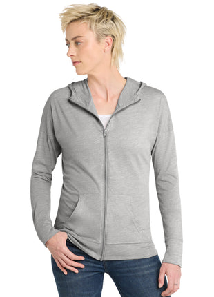 District ® Women's Medal Full-Zip Hoodie. DT665 - Light Grey | District
