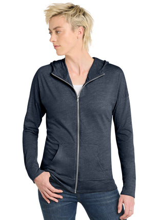 District ® Women's Medal Full-Zip Hoodie. DT665 - New Navy | District