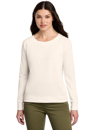 District® Women's Featherweight French Terry™ Long Sleeve Crewneck DT672 - Gardenia | District