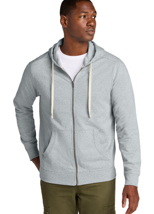 District® Re-Fleece™Full-Zip Hoodie DT8102 - Light Heather Grey | District