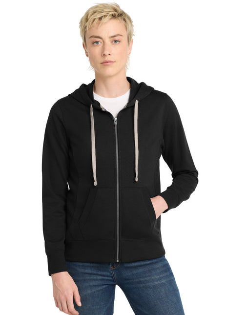 District® Women's Re-Fleece™Full-Zip Hoodie DT8103 - Black | District