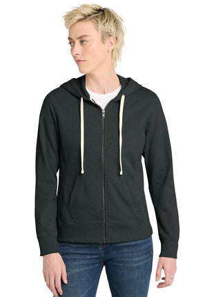 District® Women's Re-Fleece™Full-Zip Hoodie DT8103 - Charcoal Heather | District