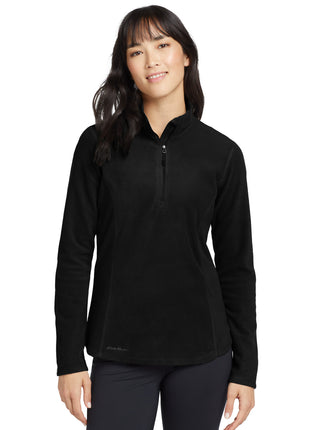 Eddie Bauer® Women's 1/2-Zip Microfleece Jacket EB227 - Black | Eddie Bauer