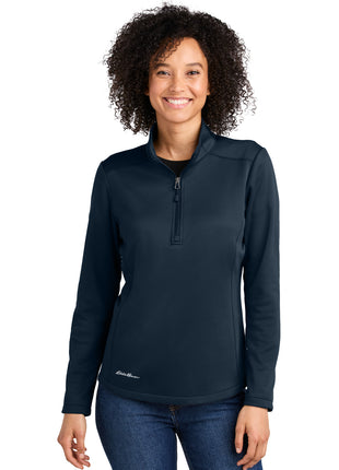 Eddie Bauer® Women's Smooth Mid Layer Fleece 1/2-Zip EB2370 - River Blue Navy | Eddie Bauer