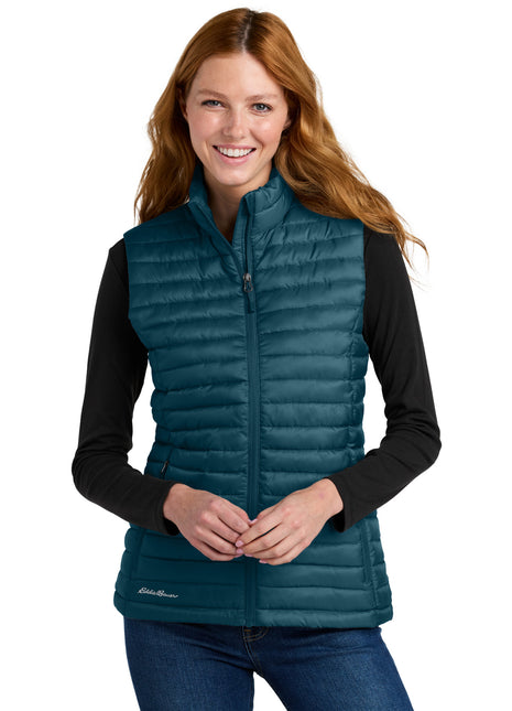 Eddie Bauer® Women's Packable Quilted Vest EB517 - Adriatic Blue | Eddie Bauer