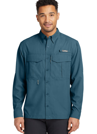 Eddie Bauer® - Long Sleeve Performance Fishing Shirt. EB600 - Gulf Teal | Eddie Bauer