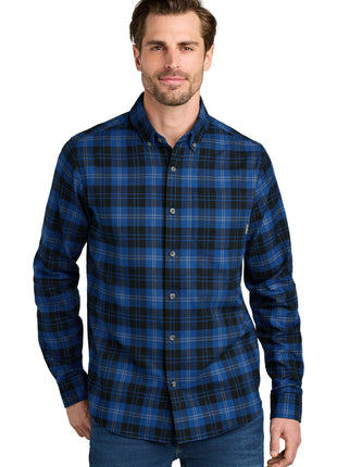 Eddie Bauer® Long Sleeve Favorite Flannel Plaid Shirt EB610 - Cobalt Tartan | Eddie Bauer