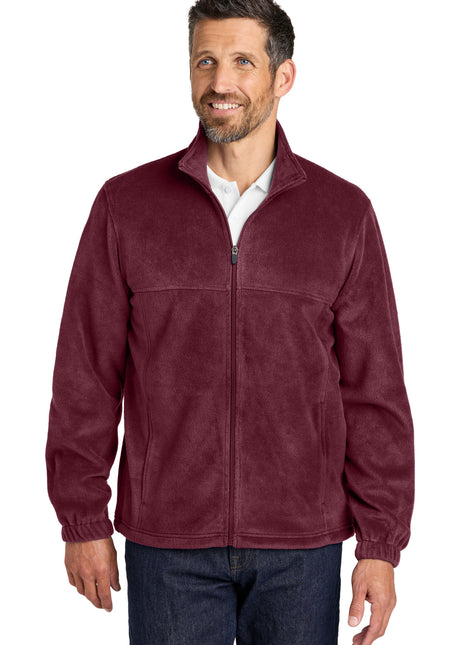 Port Authority® Plush Fleece Full-Zip Jacket F190 - Club Burgundy | Port Authority