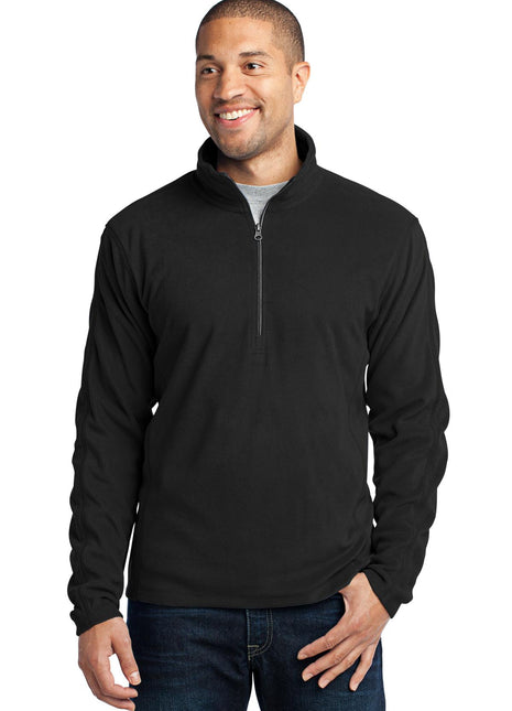 Port Authority® Microfleece 1/2-Zip Pullover. F224 - Black | Port Authority